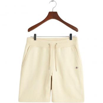 GANT Regular Fit Shield Logo Sweat Shorts - 239 Silky Beige - L - Male