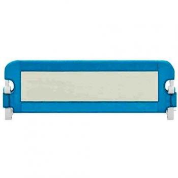 Barandilla de seguridad para cama de niño poliéster azul 120x42 cm