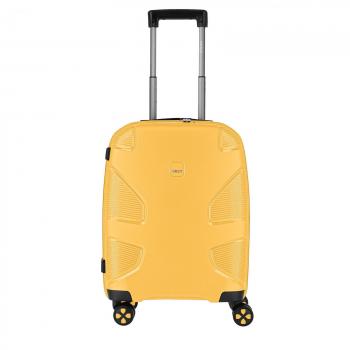 IMPACKT IP1 Hard Shell Cabin Trolley S, 4-Wheel Luggage with USB Port, Sunset Yellow, 55cm, 38 Liters