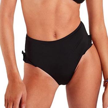 Banana Moon Priya Reina Women's High Waist Bikini Bottoms - Black