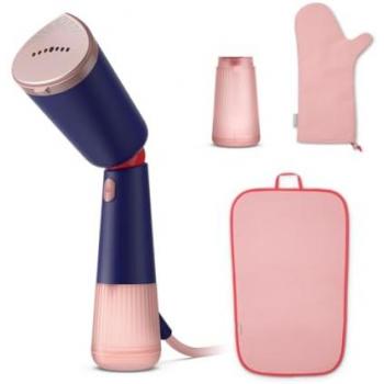Vaporizador de mano Philips Serie 5000 - Potente 1400 W, Vapor continuo, Dos depósitos de agua, Calentamiento rápido en 35 s, Ajustes Eco y Max, Suela de metal