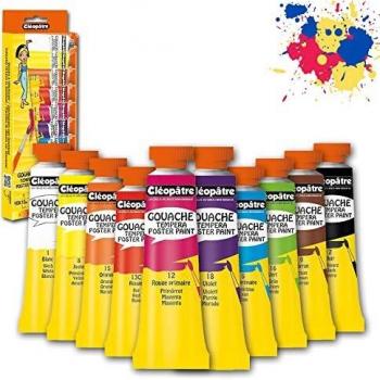 Cléopâtre Gouaches en Tube Pintura, Multicolor, 10 Unidad