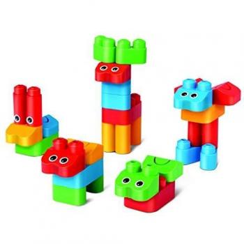 PolyM-Königreich Der Tiere Juguete para niños, Color Estructura Flexible y con Bordes Redondeados.