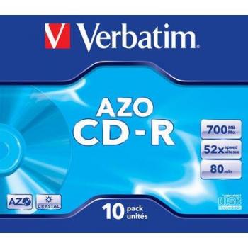 Verbatim CD-R Super AZO Crystal CD-R 700 MB 10 Unidades - CD vacíos