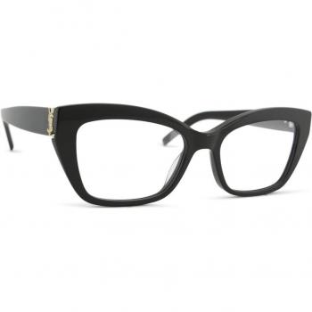 Saint Laurent SL M117 001 53 Fashion Eyeglasses, female, Black, Size: 53 MM; Saint Laurent Classic Leather Shoulder Bag, Black unisex, Sizes: ONE SIZE