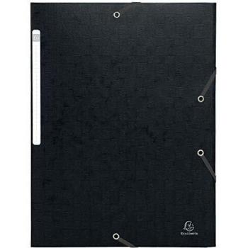 Exacompta 55951E - Carpeta con goma, A4, color negro