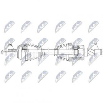 Árbol de transmisión NTY NPW-VV-146 - Semiaste de alta calidad