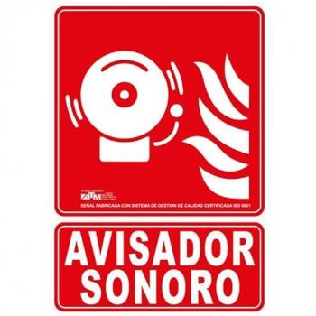 Señal Avisador Sonoro PVC Clase A 210x300mm 1mm
