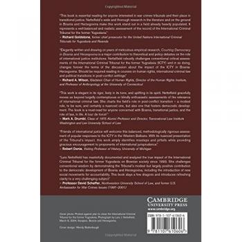 Democracia en Bosnia y Herzegovina: Impacto del Tribunal de La Haya en un Estado Postguerra (Estudios de Derecho y Sociedad de Cambridge)