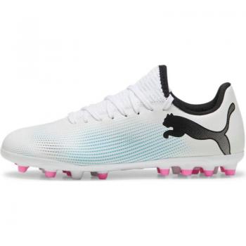 Botas de fútbol Puma Future 7 Play MG Jr para niños, características: diseño ligero, suela multifuncional, ajuste cómodo, material sintético resistente, ideal para césped artificial y terreno firme