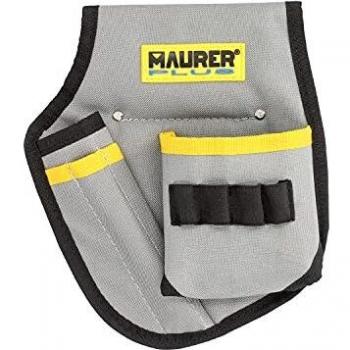 Funda Bolsa Porta Herramientas para Cinturon con 3 Bolsillos y 4 Elasticos. Portaherramientas Electricista Multibolsillos