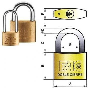 Fac - Candado Latón Arco Normal 15 20001