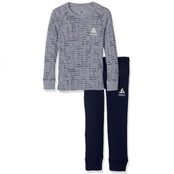 Odlo Set L/S Long Conjunto Térmico, Niños, Azul