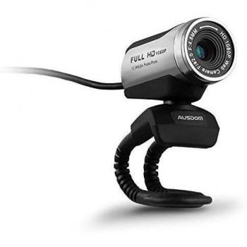 AUSDOM AW615 - Webcam HD de 1080p con micrófono integrado