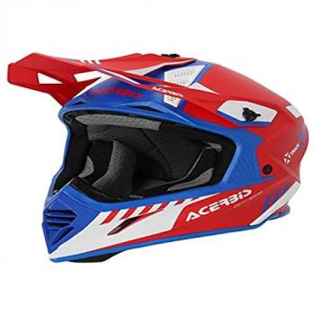 Casco de Moto Cross Acerbis X-Track Mips 2206 Rojo-Azul Adulto Unisex Talla L