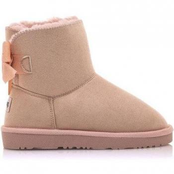 Mustang Kids. Botines 47951Bj-C43597 con Pelo Interior y Lazo Trasero en Color Nuez Nude