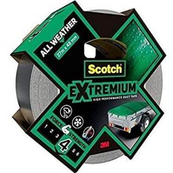 Scotch 92062 - Cinta adhesiva extra resistente a altas temperaturas, color negro, 48 mm x 27,4 m