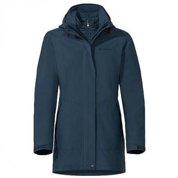 Vaude Women's Idris 3in1 Parka III - Detachable Hood, Dark Sea, Size 40