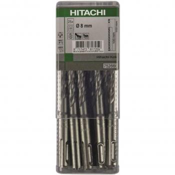 Hitachi - 752655 - Multipack 25 brocas SDS-Plus 2 cortes Profesional 6x160 mm largo util 100
