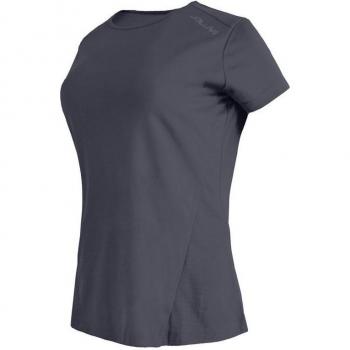 Camiseta de Manga Corta Mujer Joluvi Runplex W Gris Claro y Gris Oscuro