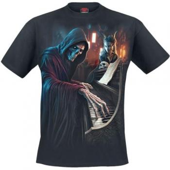 Spiral Midnight Blues Black T-Shirt for Men - Sizes S to 4XL