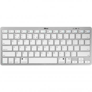 Teclado Inalámbrico Bluetooth QWERTY Italiano Trust Nado Plata