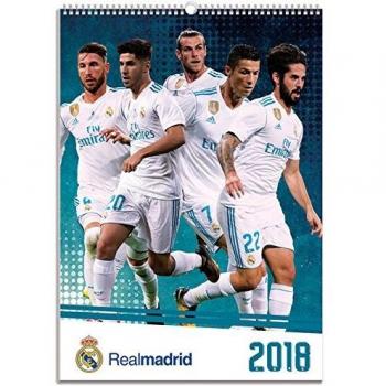 Grupo Erik Editores CPA318004 - Calendario 2018 con diseño Real Madrid, 29.7 x 42 cm