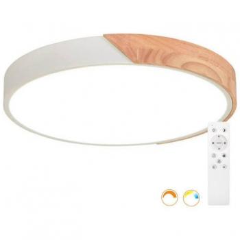 Plafón LEDBOX Half Moon 58W 600mm CCT Mando+APP Blanco Dual