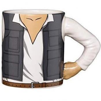 Exquisite Gaming Taza Han Solo Meta Merch café y Té, Cerámica, Negro, Blanco