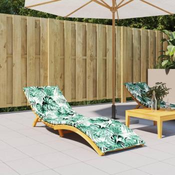 Oxford Fabric Leaf Pattern Sun Lounger Cushion