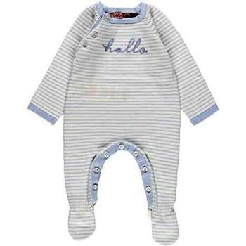 boboli - Pelele Trictosa de Bebé | Pelele Bebé Niño Manga Larga, Talla de 6 Meses | 100% Algodón | Pelele Niño Invierno | Bebé Traje | Pelele Bebé Recien Nacido | Blanco