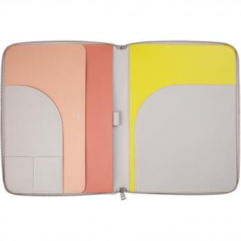 Dudu - Portadocumentos grande de piel para A4 porta iPad de piel, carpeta de archivos de cuero, titular de la oficina, titular de la tableta iPad, multi-color, con cierre zip