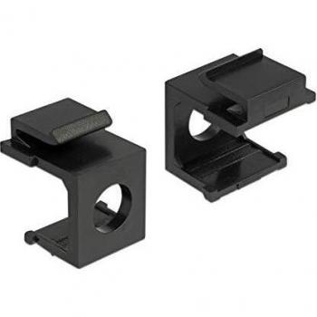 Cubierta Keystone Negra con Paso de 8 mm - 4 Unidades, Accesorios de Red