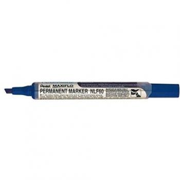 Marcador Permanente Pentel Maxiflo NLF60, Punta Corta 1-3.5mm, Color Azul