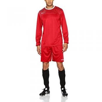 uhlsport Match Team Kit para Niño Y Adulto/Set Shorts/Jersey Y Pantalón/Camiseta De Fútbol/Manga Larga Rojo/Blanco, M, Unisex niños