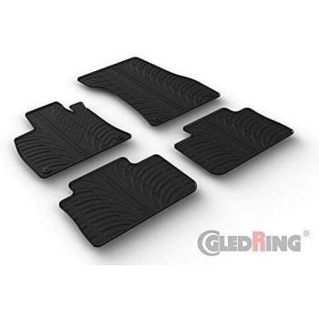 Alfombrillas de goma Gledring 0708 para Audi E-Tron 2018 - Set de 4 piezas con clips de montaje