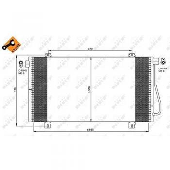 Condensador de aire acondicionado NRF 350030 - Sistema de refrigeración, compatible con diversas marcas, alta eficiencia energética, diseño compacto, fácil instalación