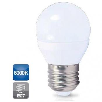 Bombilla de led esférica E27 4W luz fría 6000K 320 lm GSC 2001560