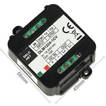 Dimmer LED PWM Dalcnet DLM1224-1CV Master Slave 12V/24V 10A con Potenciómetro y Pulsante N.O. 0/1-10V