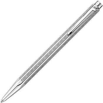 Boligrafo caran d'ache ecridor chevron placado paladio con estuche punta media