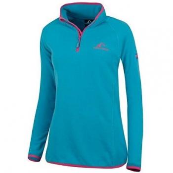 Westfjord Mujer Jersey de Polar Hekla, Color Turquesa/Frambuesa Talla S