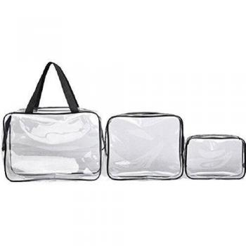 luzuzi neceser impermeable transparente bolsa de lavado bolsa de cosméticos bolsa de viaje multifunción 3 piezas shy1187