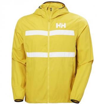 Helly Hansen Salt Striped Lightweight Hooded Windbreaker Jacket - Yellow - M