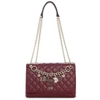 GUESS Victoria Convertible Crossbody Burgundy