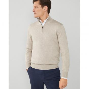 Jersey de hombre Hackett beige con cuello alto