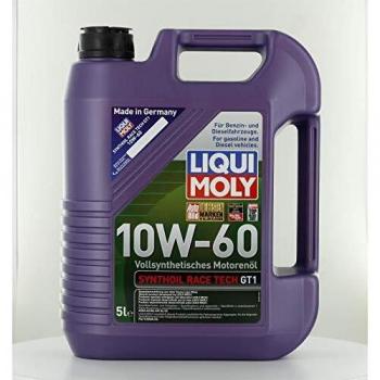 Liqui Moly 1391 Synthoil Race Tech GT1 10W-60 - Aceite antifricción sintético para motores de automóviles de 4 tiempos para condiciones de servicio extremas