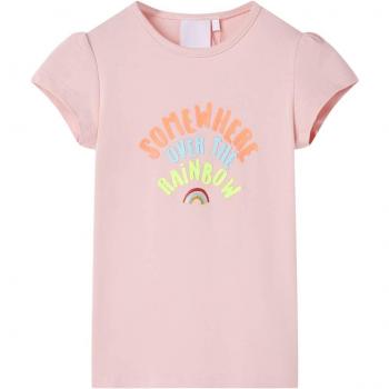 Camiseta infantil rosa claro 104