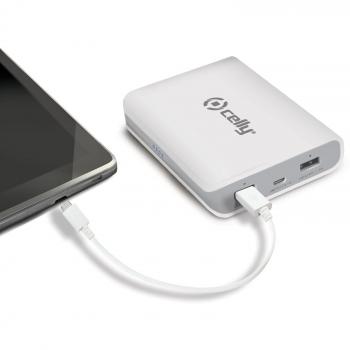 Celly PB8000WH - Estación de carga 8000 mAh, color blanco