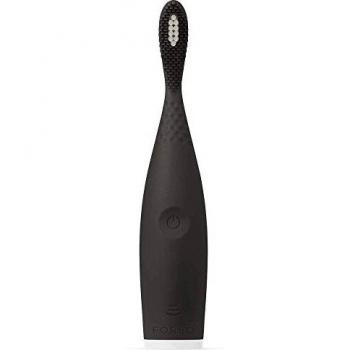 FOREO ISSA play Sonic Electric Toothbrush, Cool Black, Combines Silicone & PBT Polymer Bristles for Gentle Oral Care, Extra Long Life Replaceable Battery