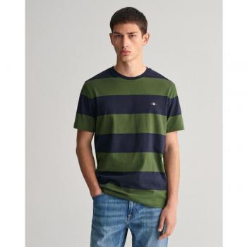 Camiseta de rayas de algodón para hombre de GANT con cuello redondo y manga corta